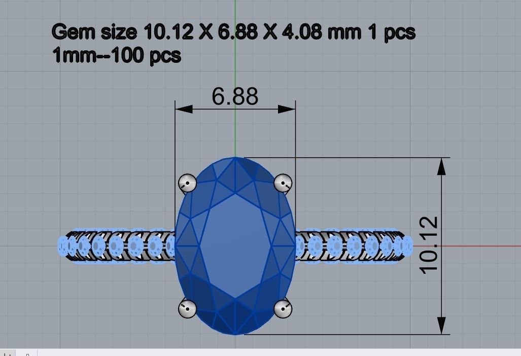 diamond ring  3d printing 3D print model_7