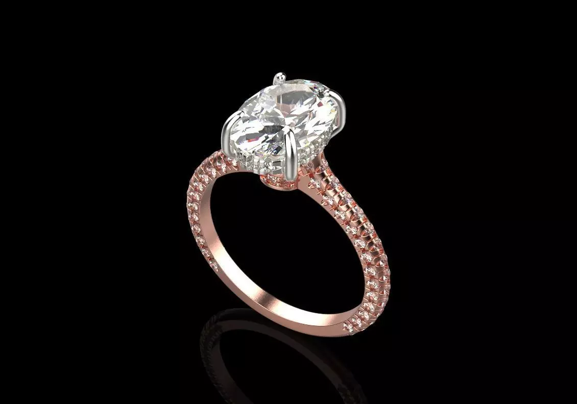diamond ring  3d printing 3D print model_0