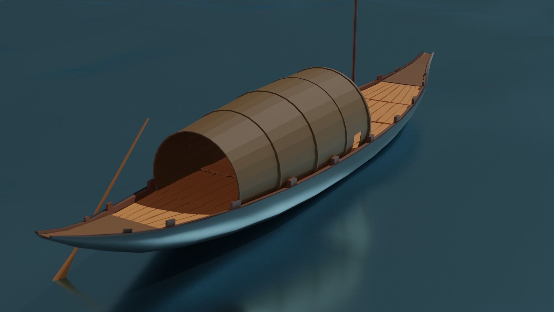 Old Heritage Indian Boat Free low-poly 3D model_1
