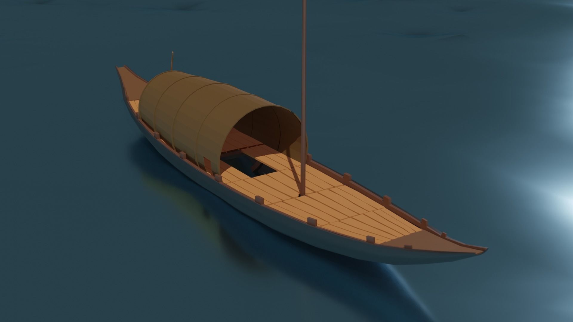 Old Heritage Indian Boat Free low-poly 3D model_3