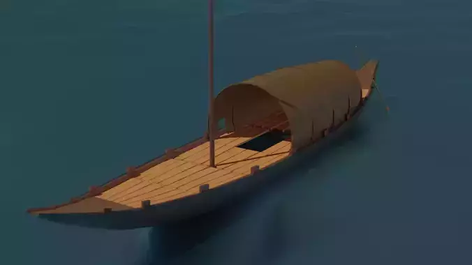 Old Heritage Indian Boat Free low-poly 3D model