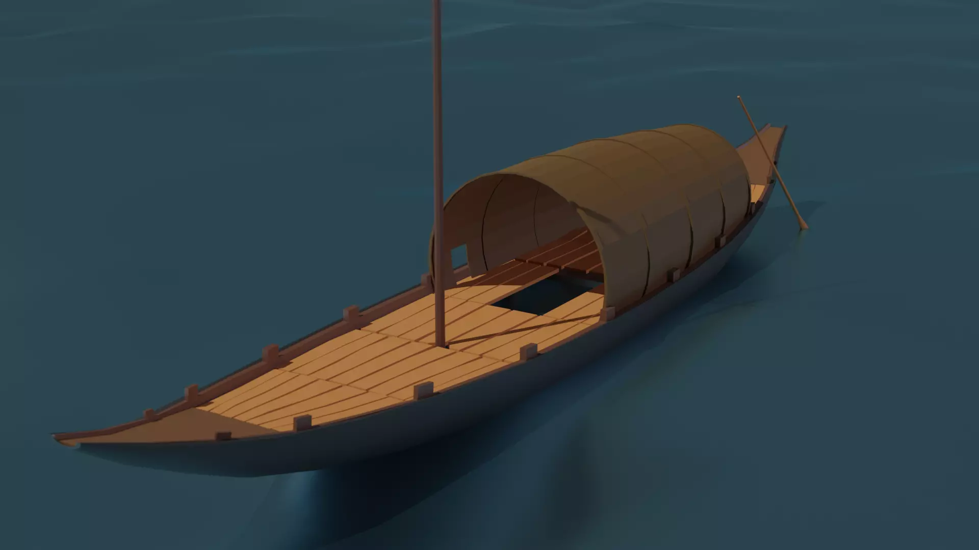Old Heritage Indian Boat Free low-poly 3D model_0