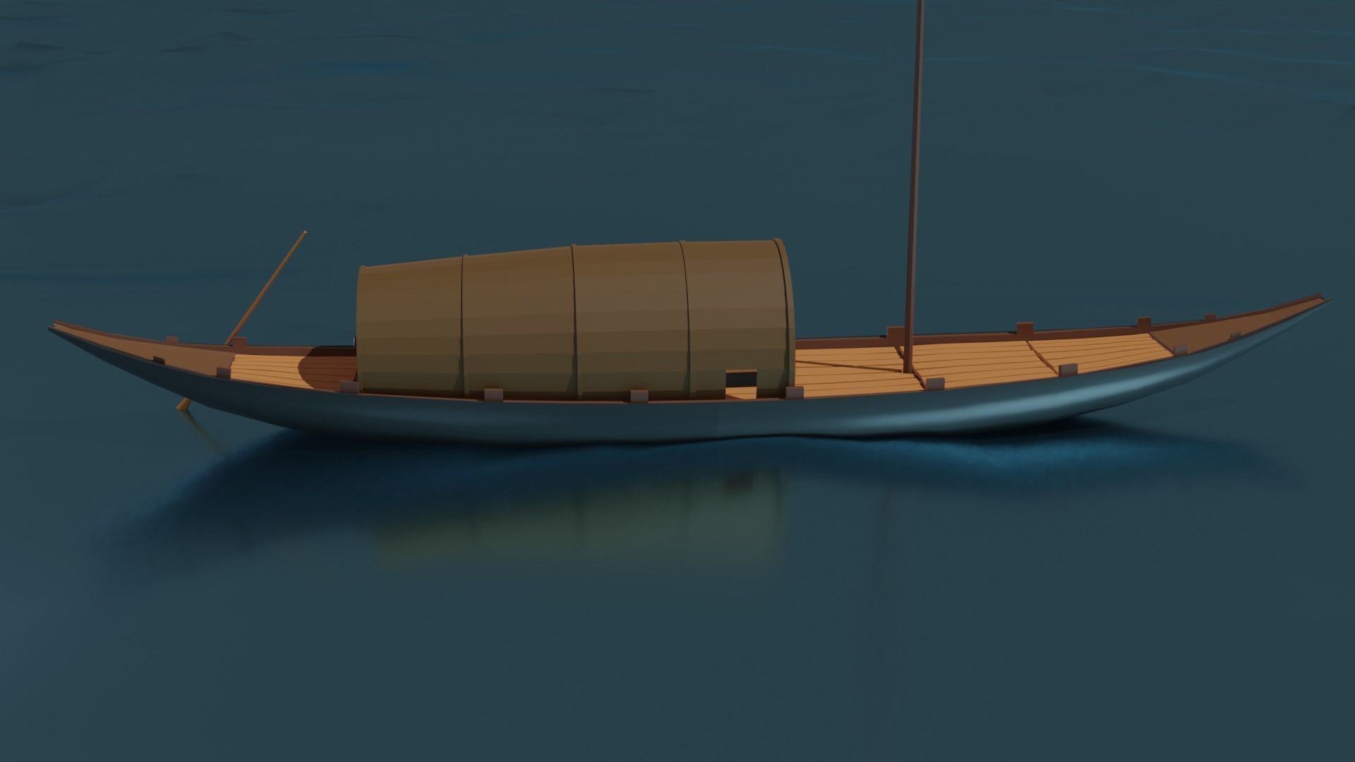 Old Heritage Indian Boat Free low-poly 3D model_2