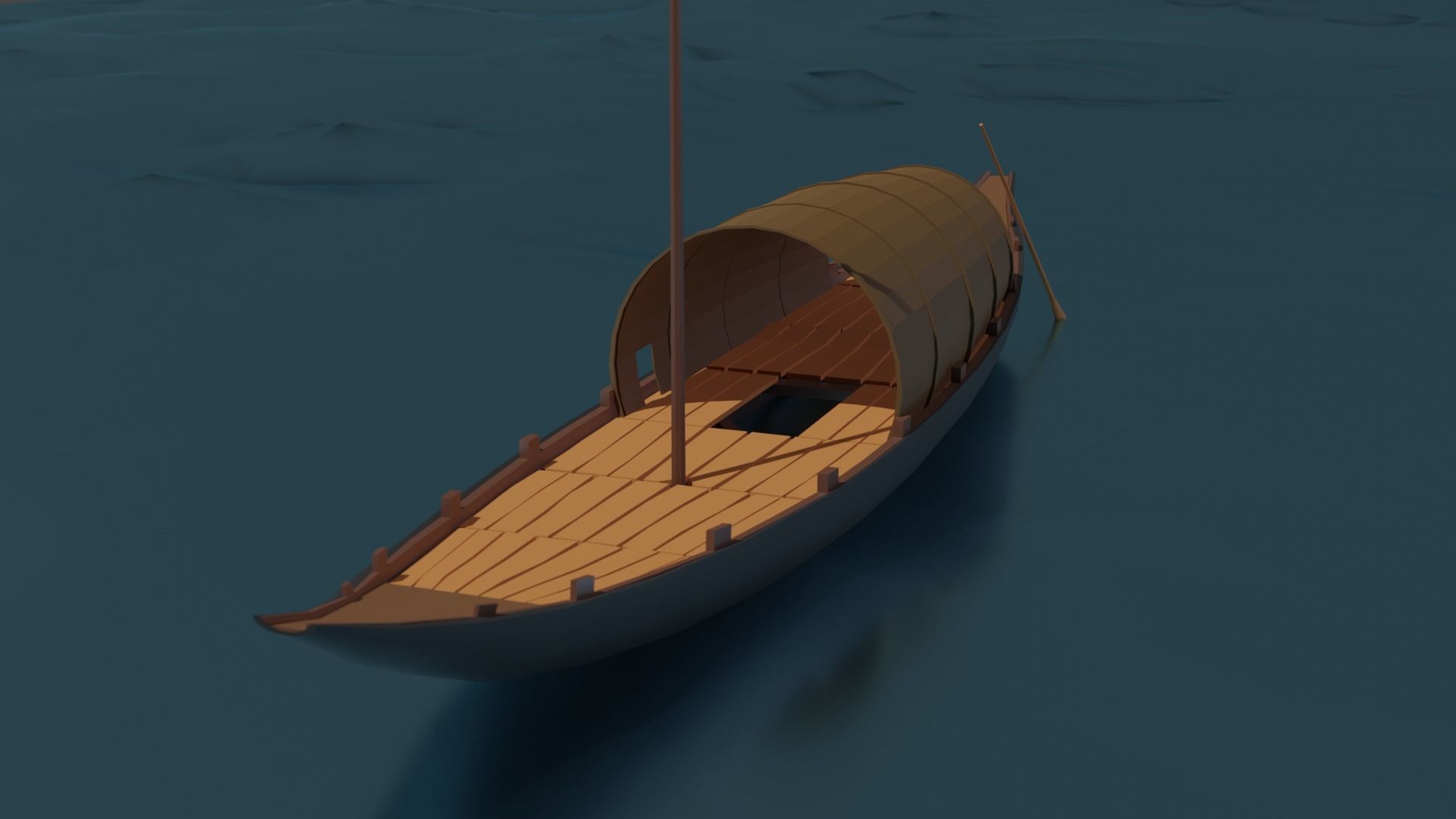 Old Heritage Indian Boat Free low-poly 3D model_4