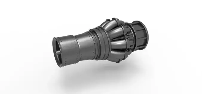 Jet engine key fob 3D print model