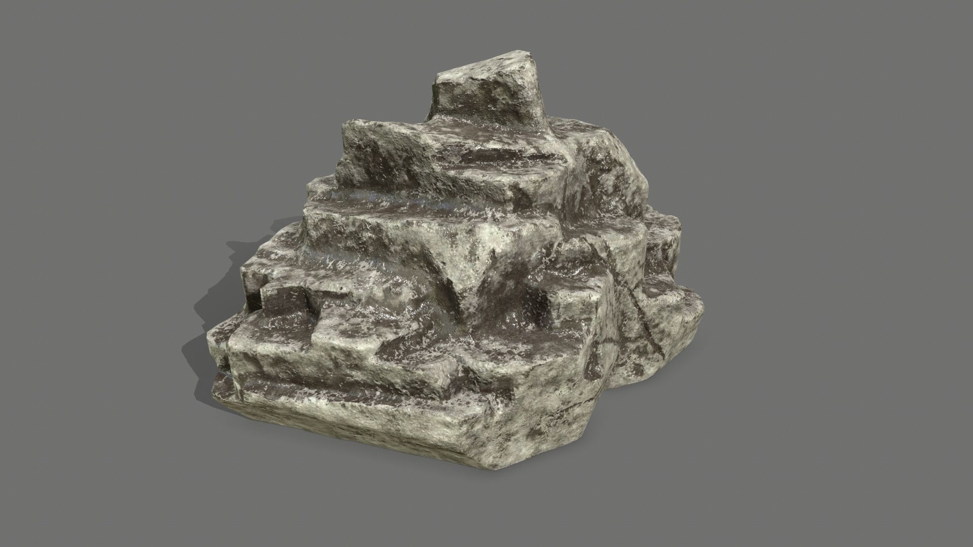 Rock Set Low-poly 3D model_8