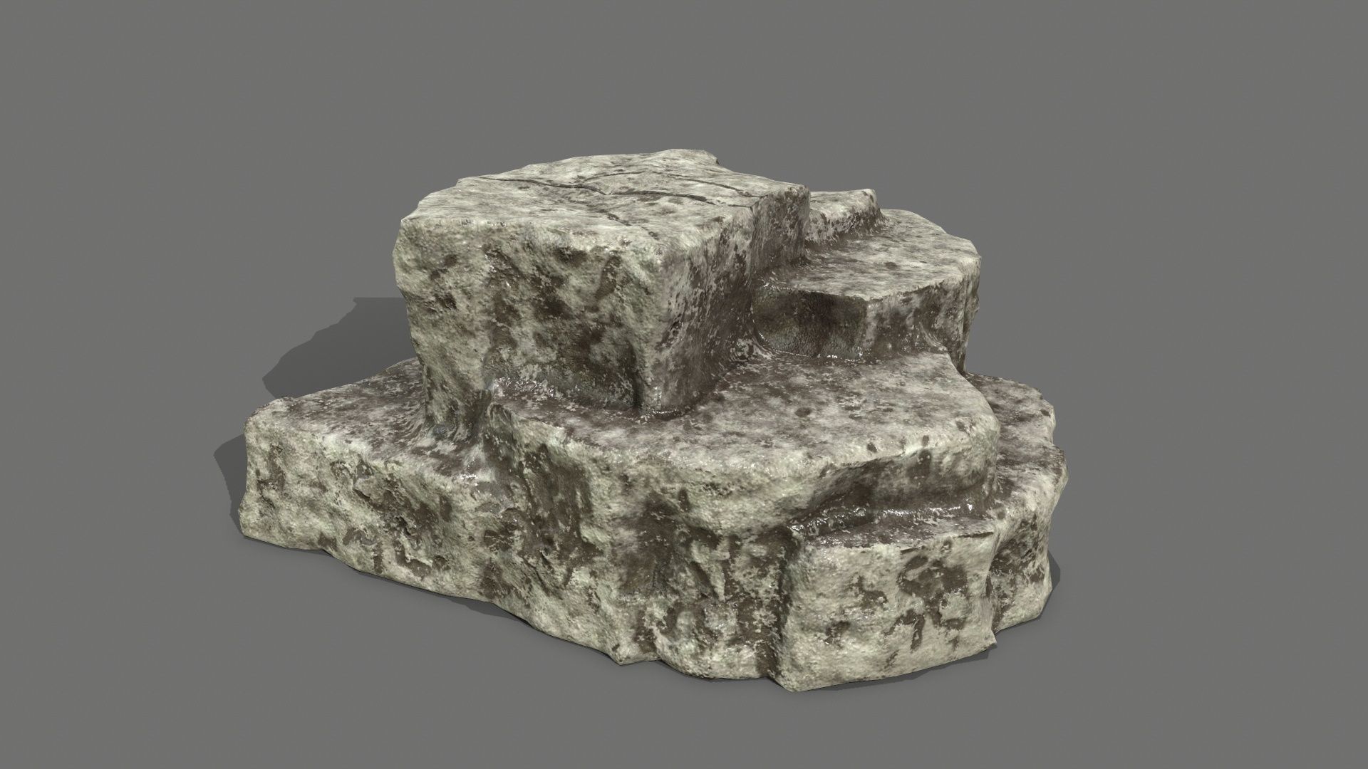 Rock Set Low-poly 3D model_2