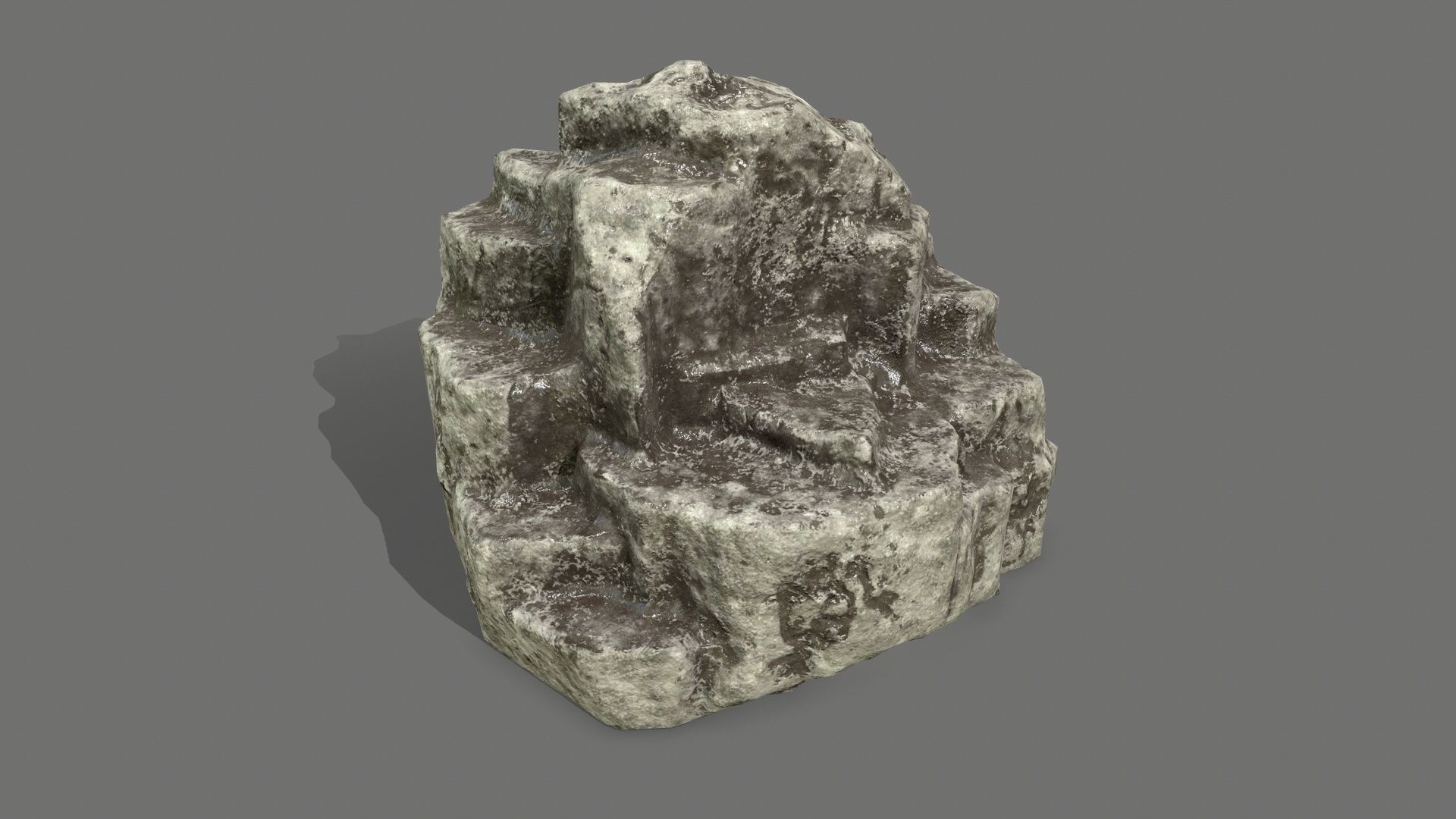 Rock Set Low-poly 3D model_5