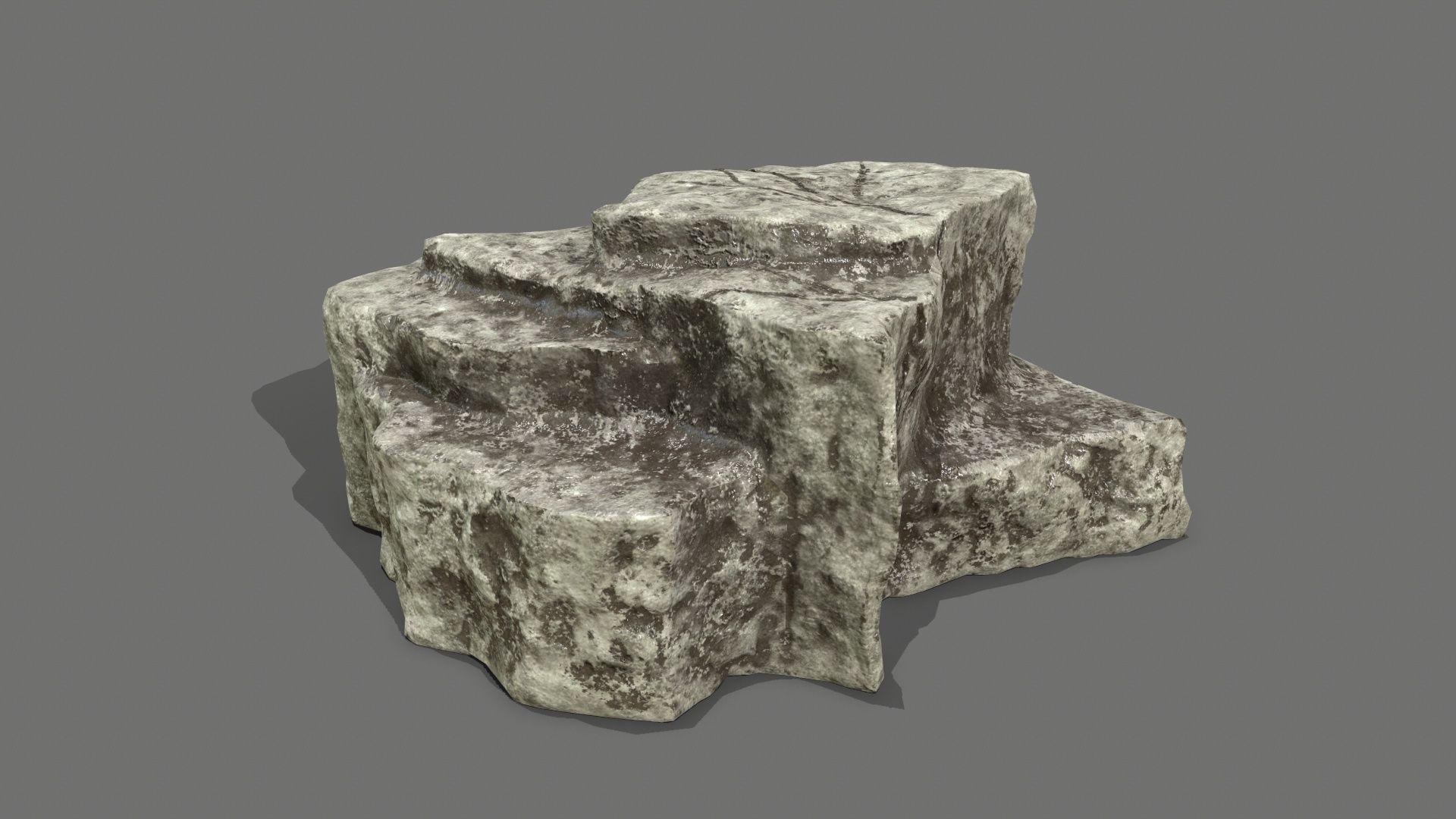 Rock Set Low-poly 3D model_3