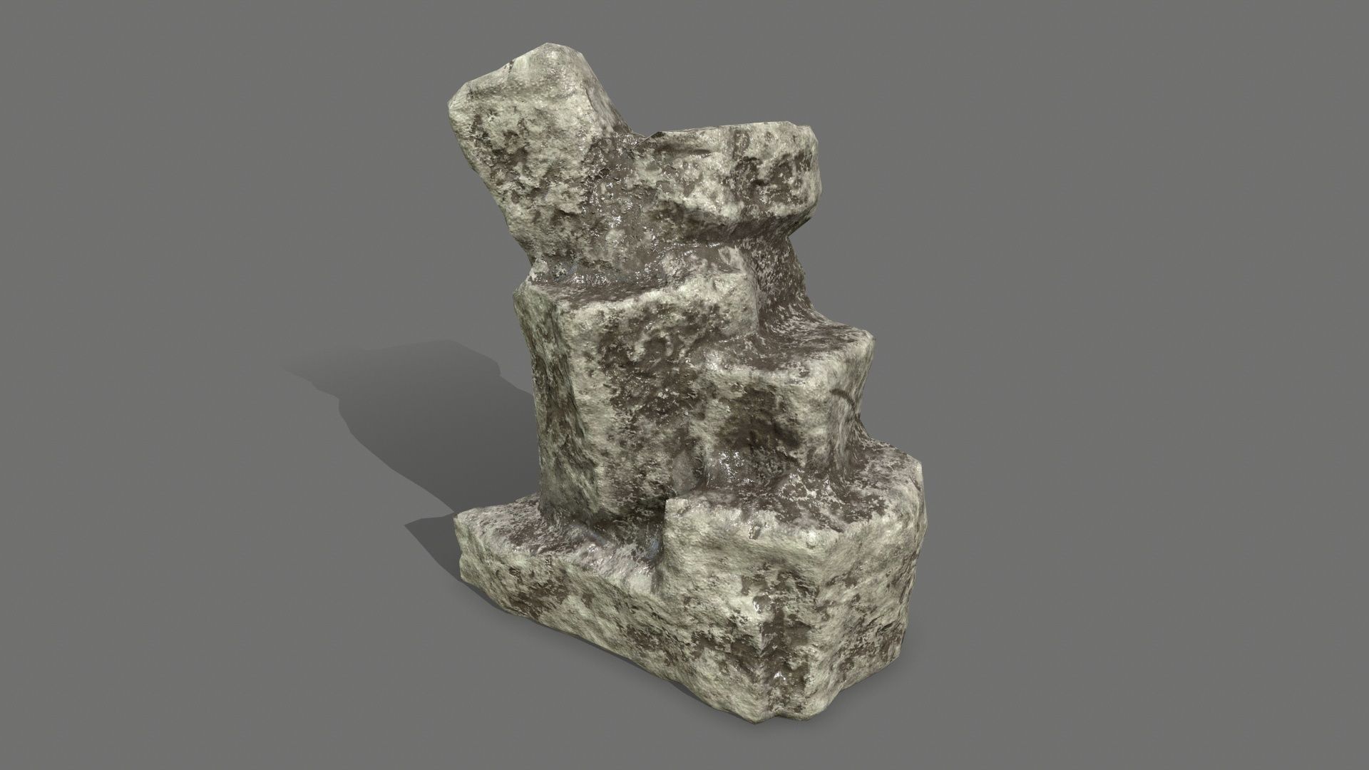 Rock Set Low-poly 3D model_14