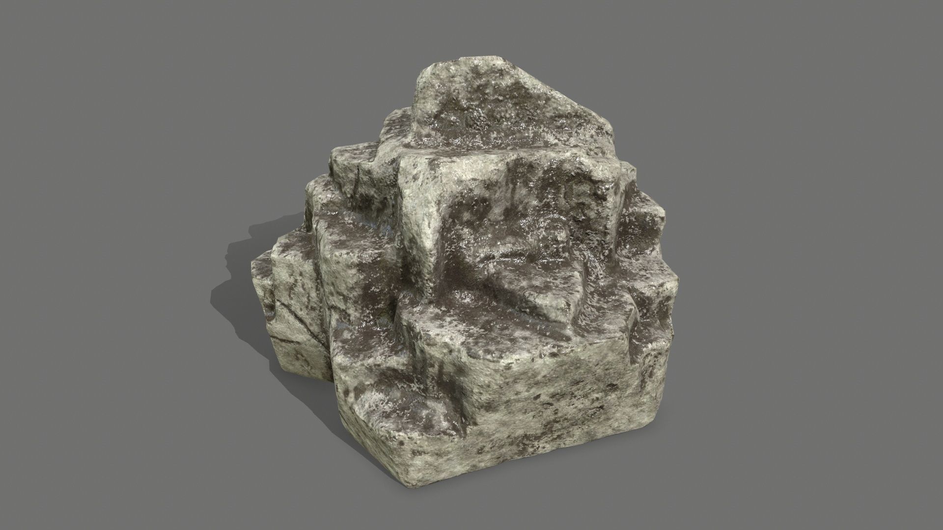Rock Set Low-poly 3D model_10