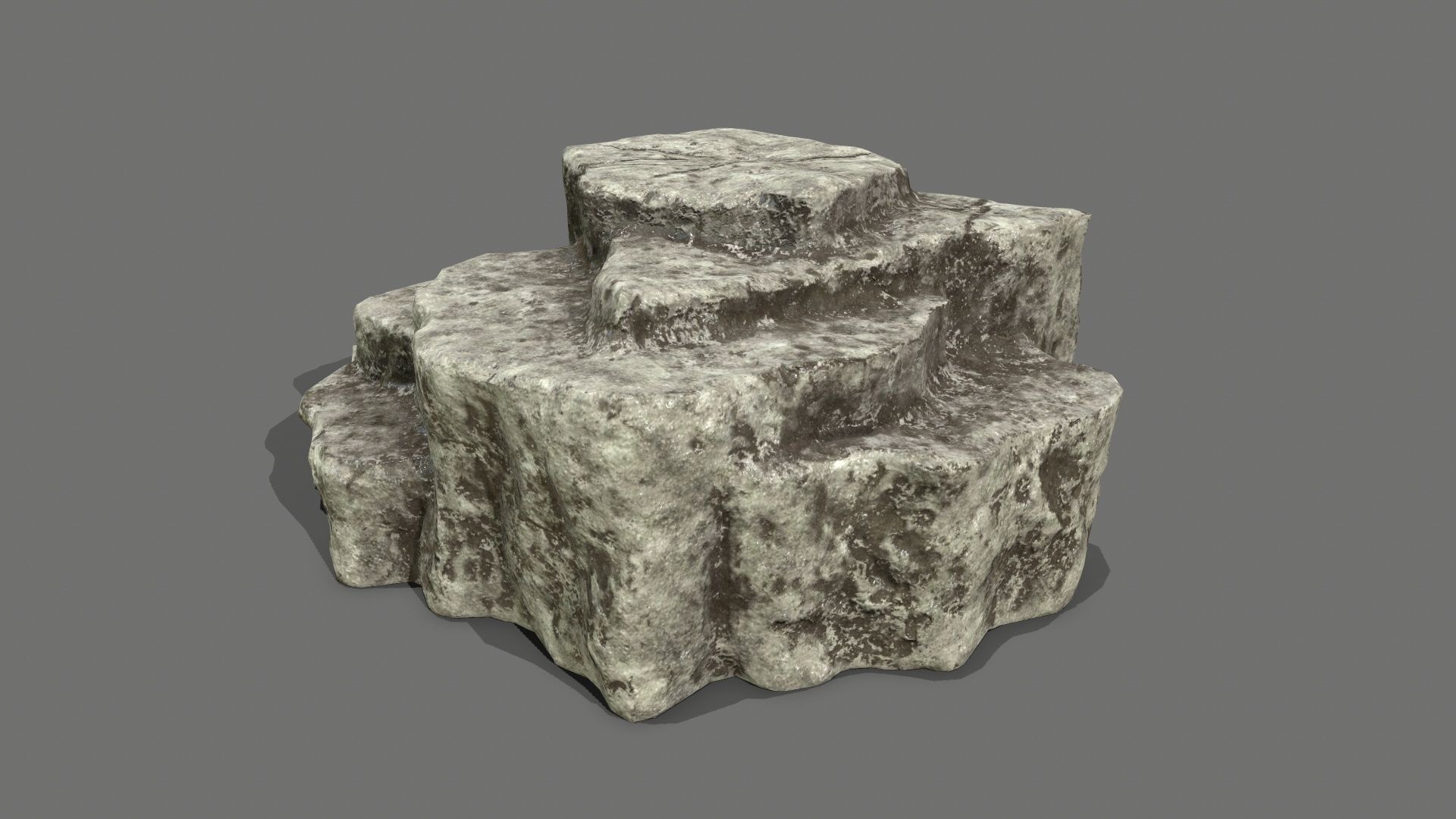 Rock Set Low-poly 3D model_4