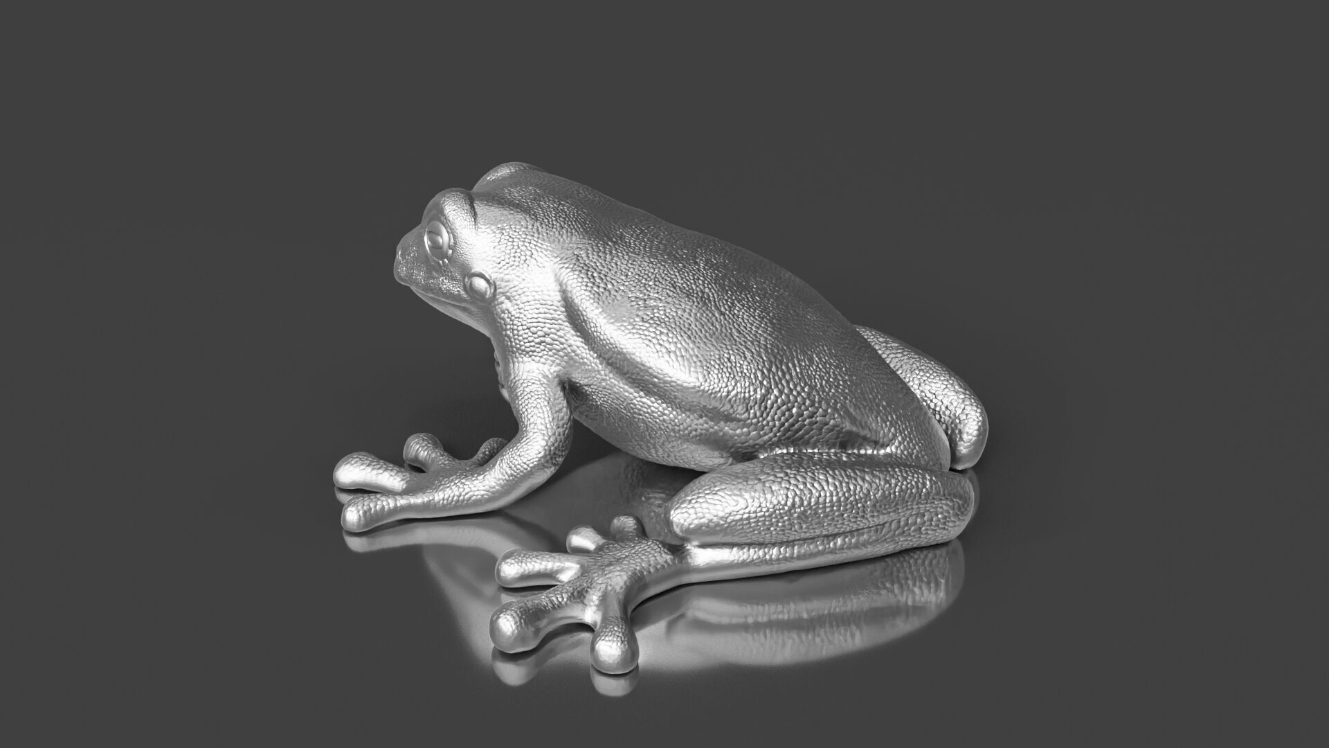 Silver Frog Toy 3D print model_5