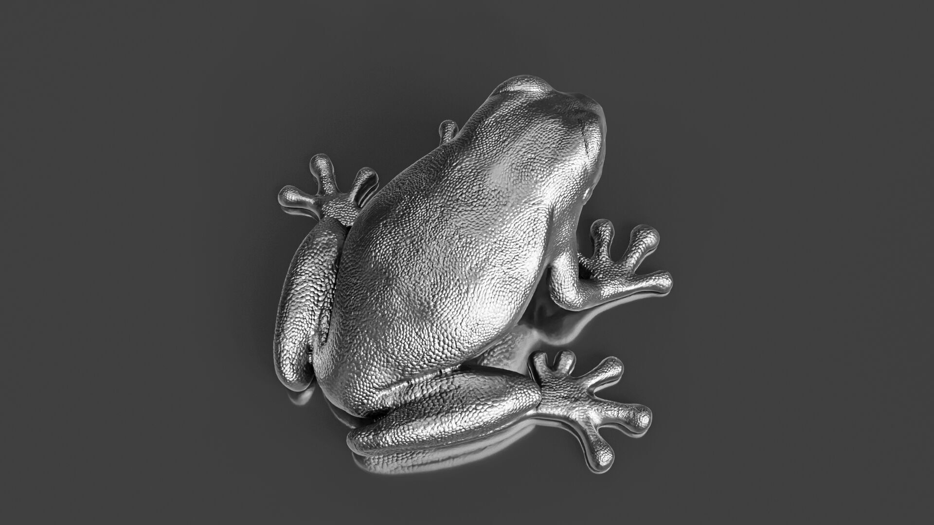 Silver Frog Toy 3D print model_4