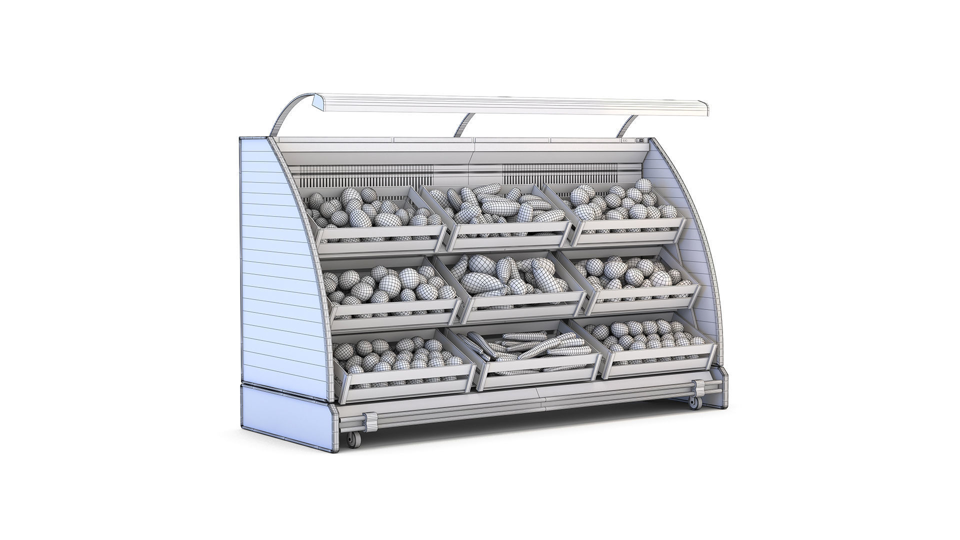 Vegetable Racks 3D model_5