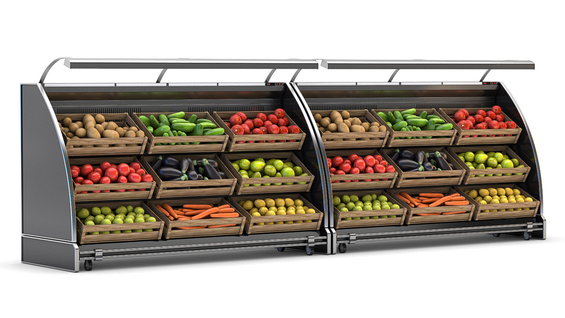 Vegetable Racks 3D model_4