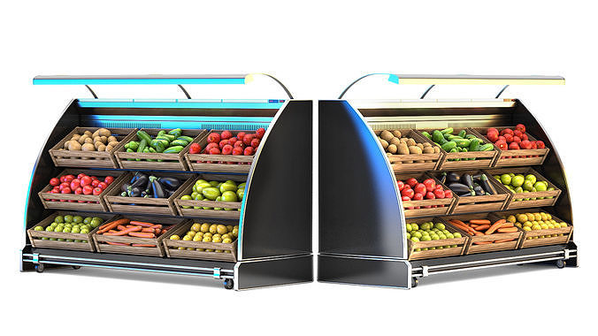 Vegetable Racks 3D model 4