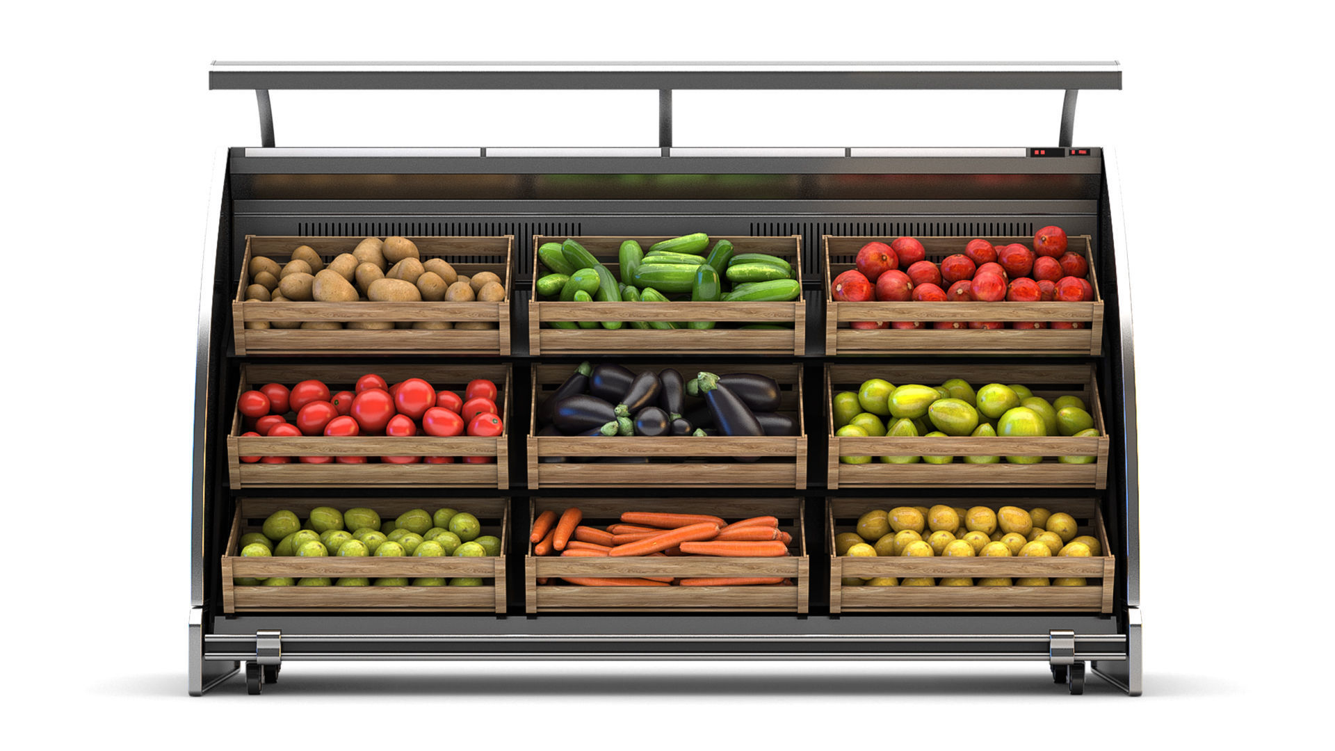 Vegetable Racks 3D model_2
