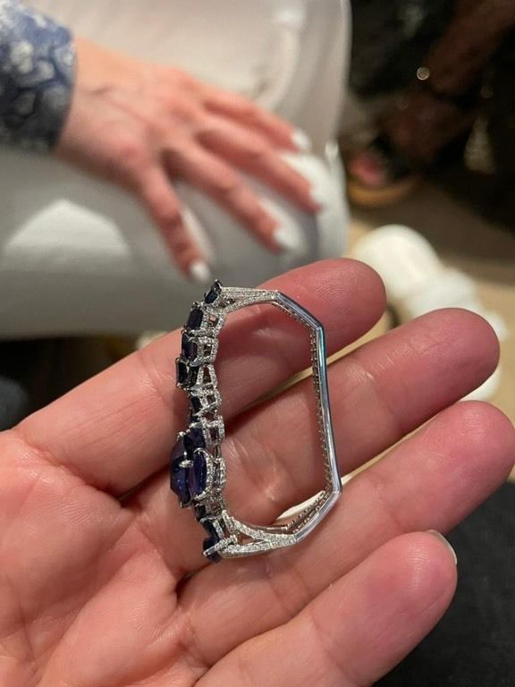 two finger Ring 3D print model_3