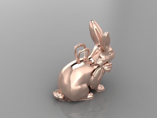RABBIT PENDANT 3D print model_2