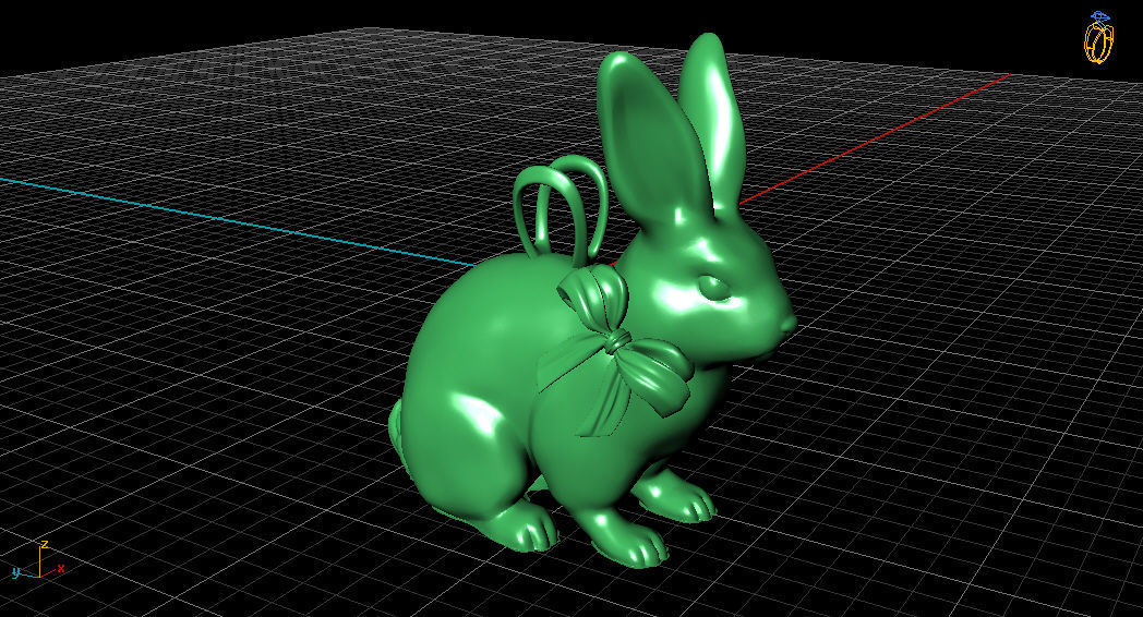 RABBIT PENDANT 3D print model_4