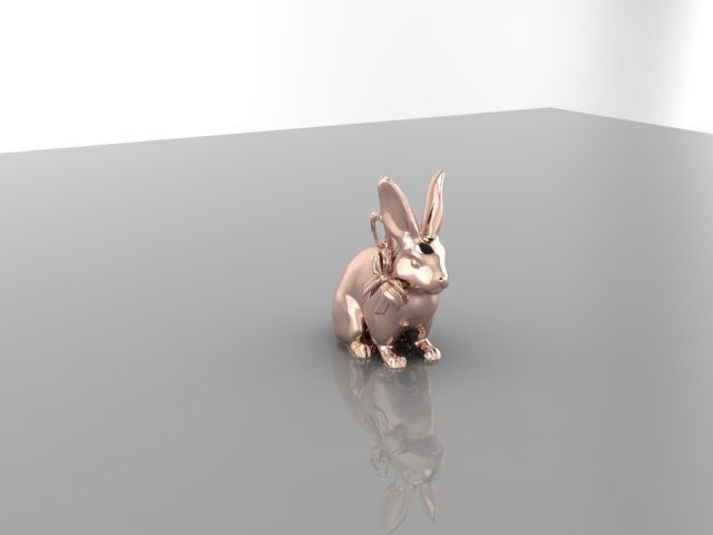 RABBIT PENDANT 3D print model_3