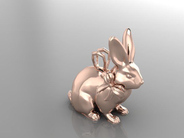 RABBIT PENDANT 3D print model_1