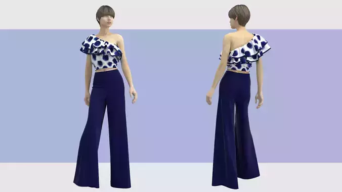Wide-Leg Pant and top set