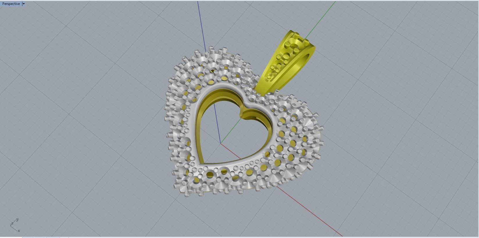 heart penndant 3D print model_6