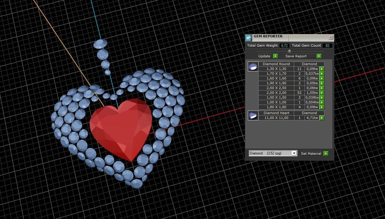 heart penndant 3D print model_9