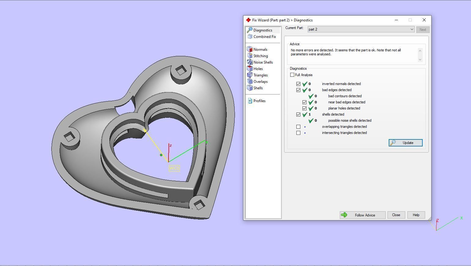 heart penndant 3D print model_11