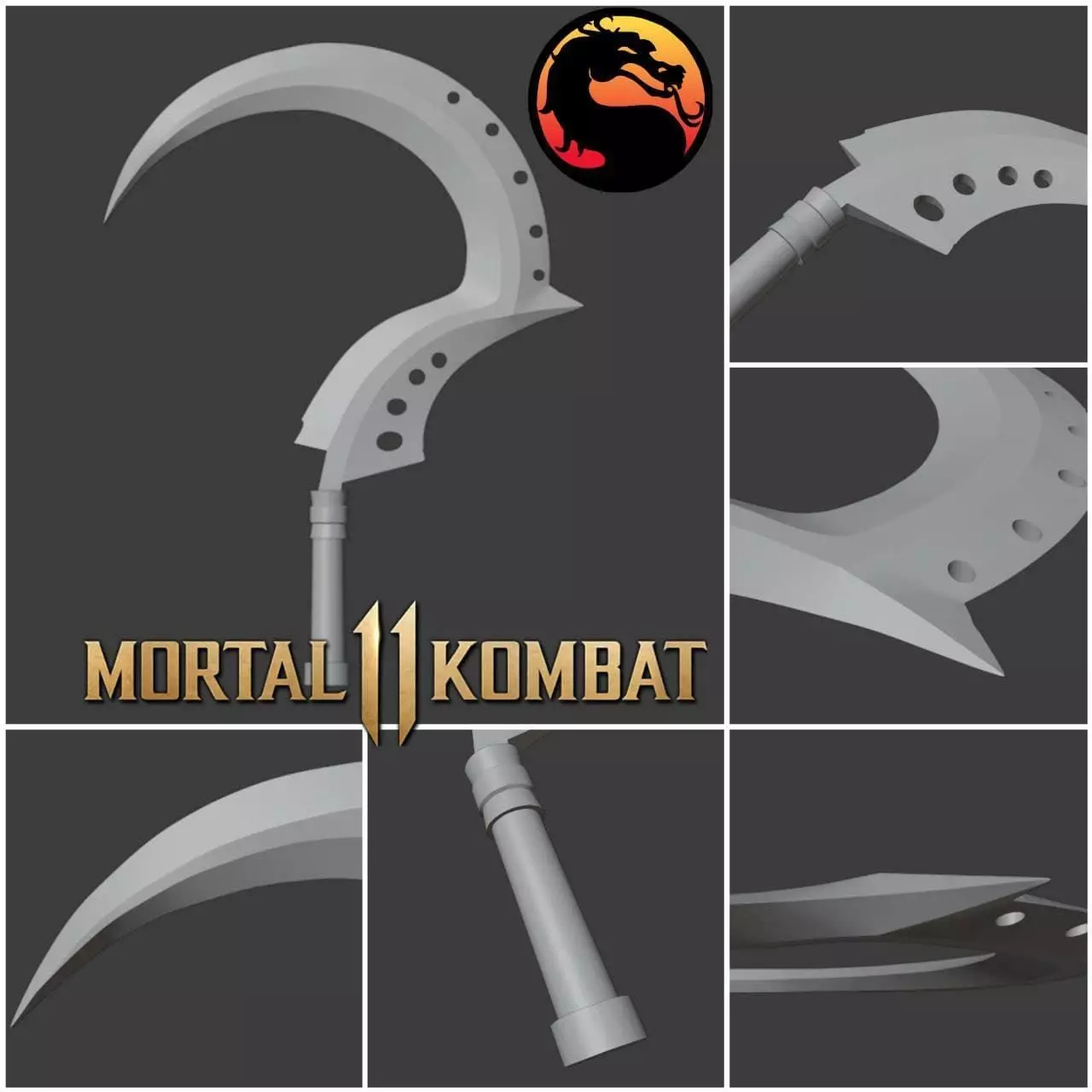 Noob Saibot sickle from Mortal Kombat 11 - Blacksmith 3D print model_0