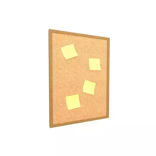 Memo Note With Board v1 001 Low-poly 3D model
