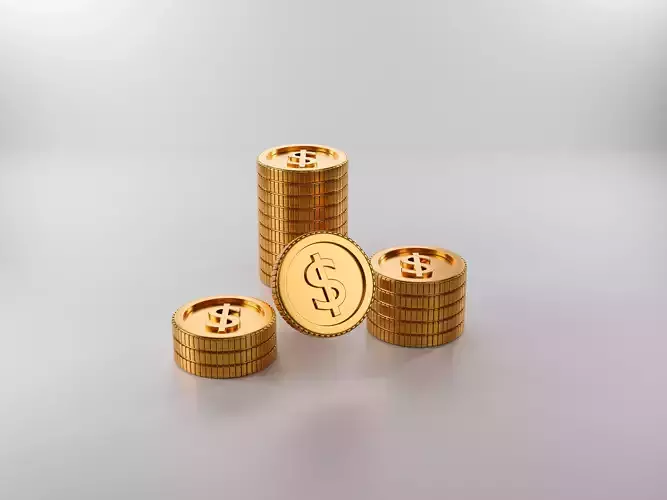 Coin dollar 3D model