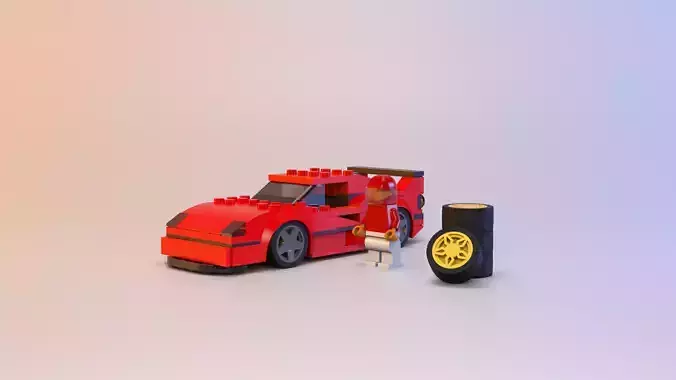 Lego Speed Champions - Ferrari F40 Competizione - 76890 3D model