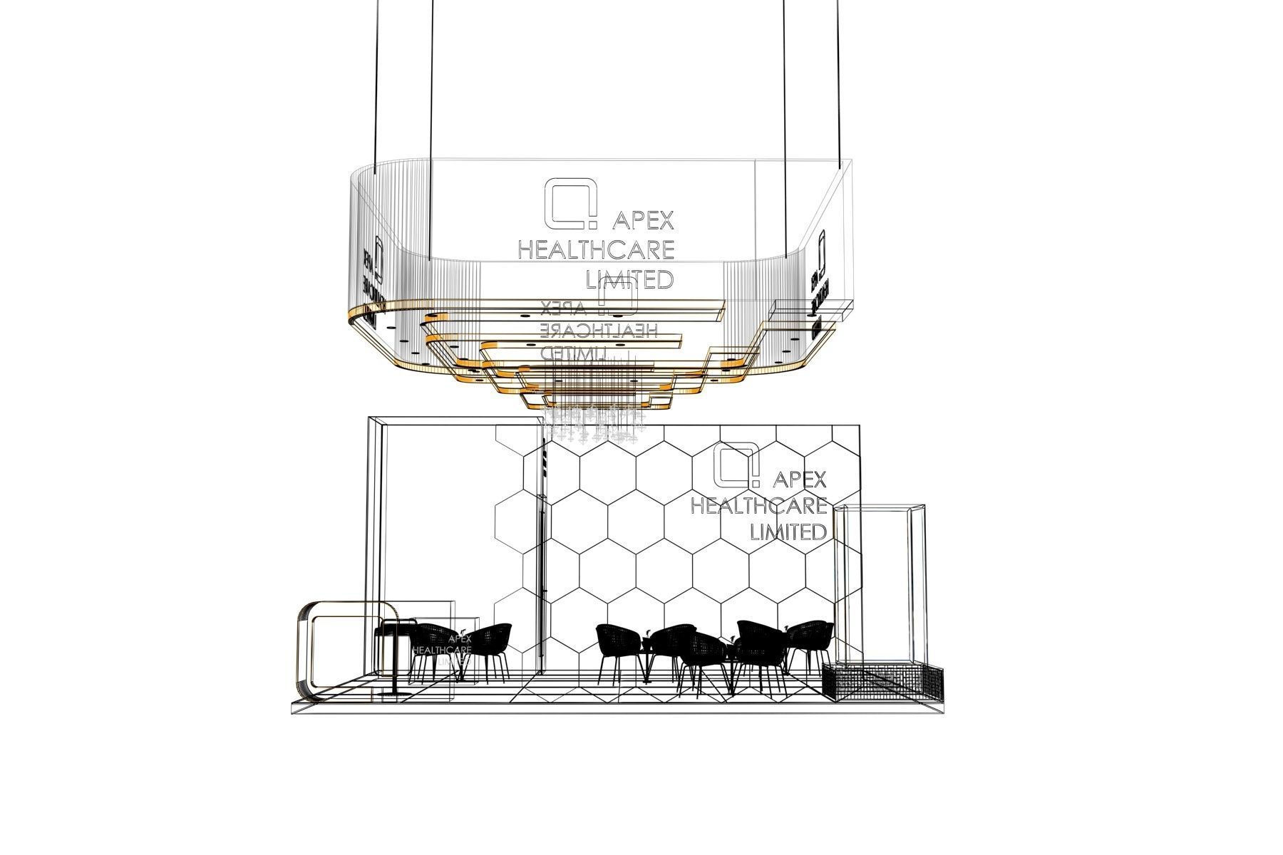 Exhibition Stall  6X5Mtr Three Side open 3D model_4