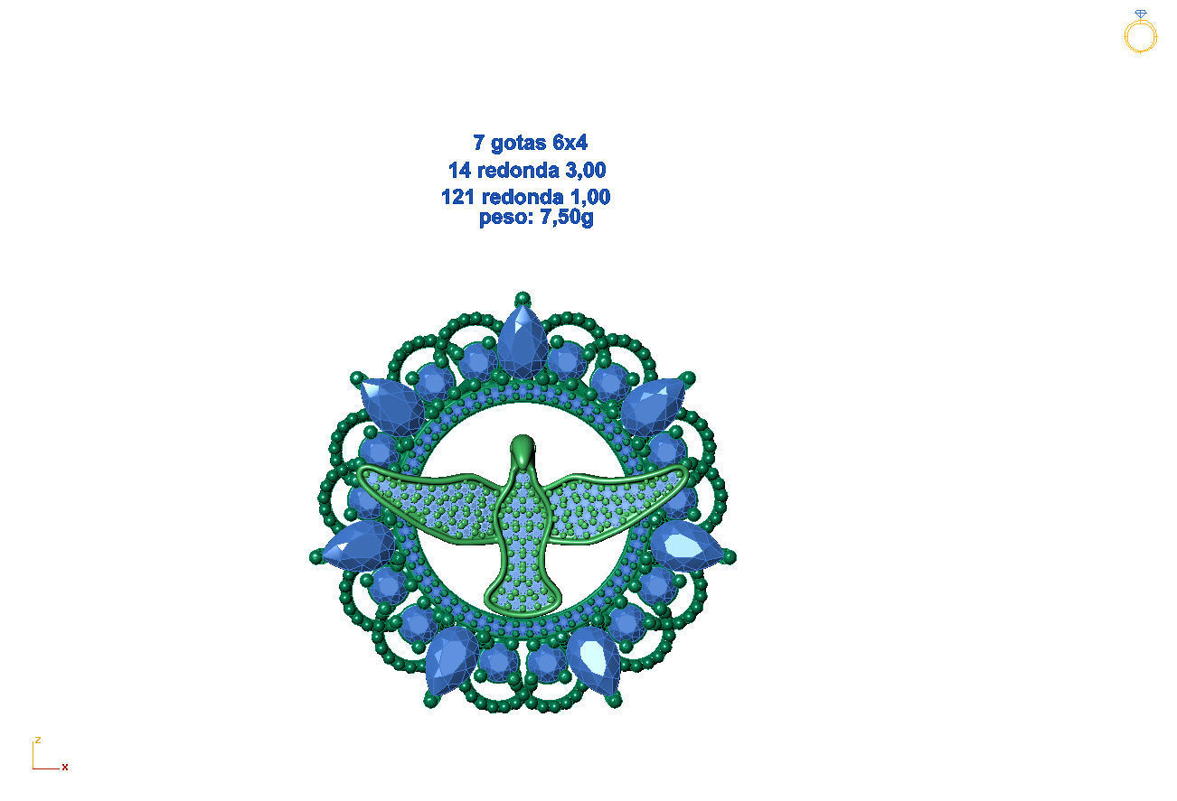 pingente divino 3D print model_8