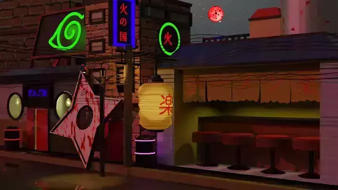Naruto Ichiraku street 