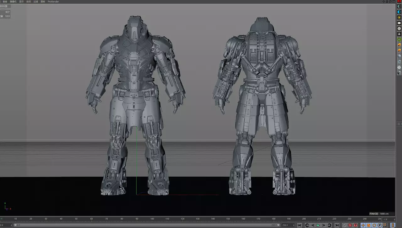 Whiplash orange and silver robot 3D model_0