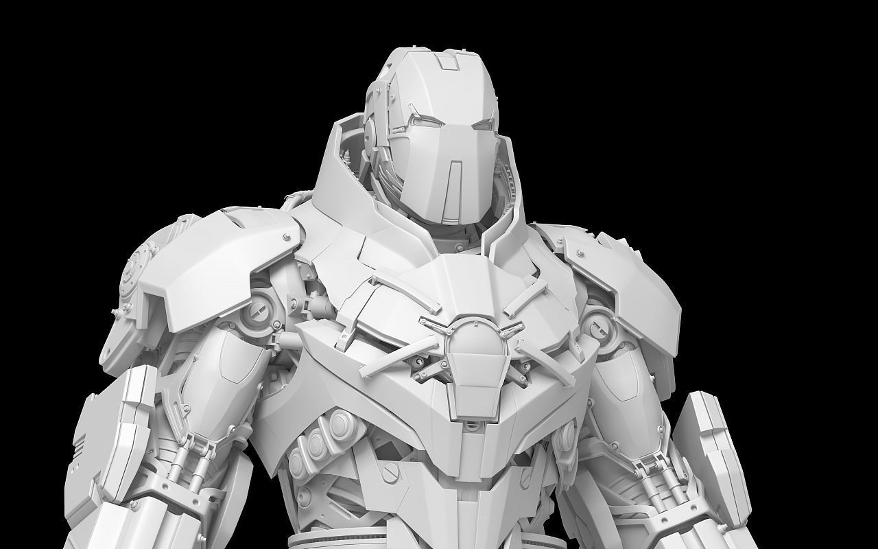 Whiplash orange and silver robot 3D model_9