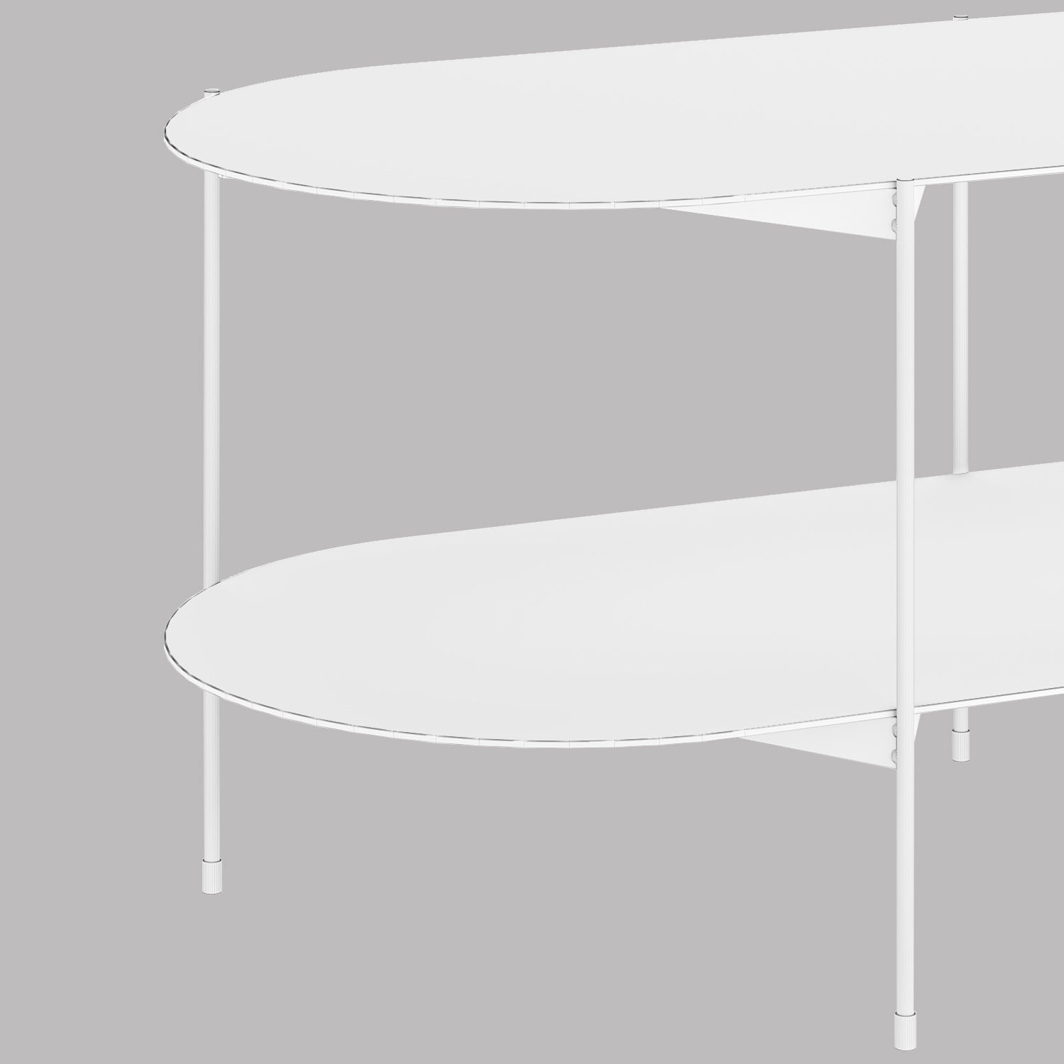 Steel coffee table with double top OBLONE LA REDOUTE INTERIEURS 3D model_1