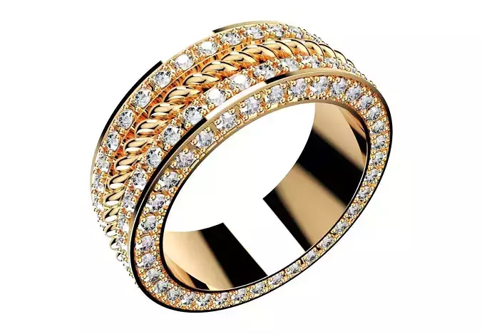 Wedding Set Ring Women Men Ring CAD Design-PSJM001V14 3D print model