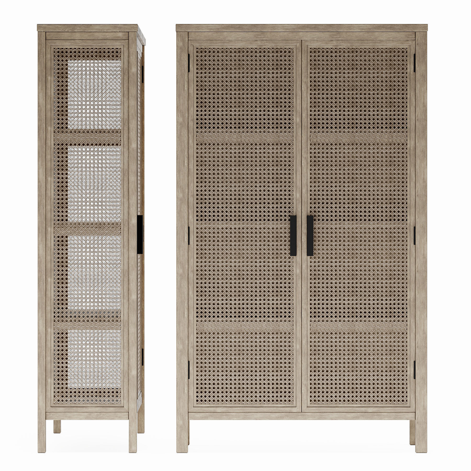  Rattan cabinet 3D model_1