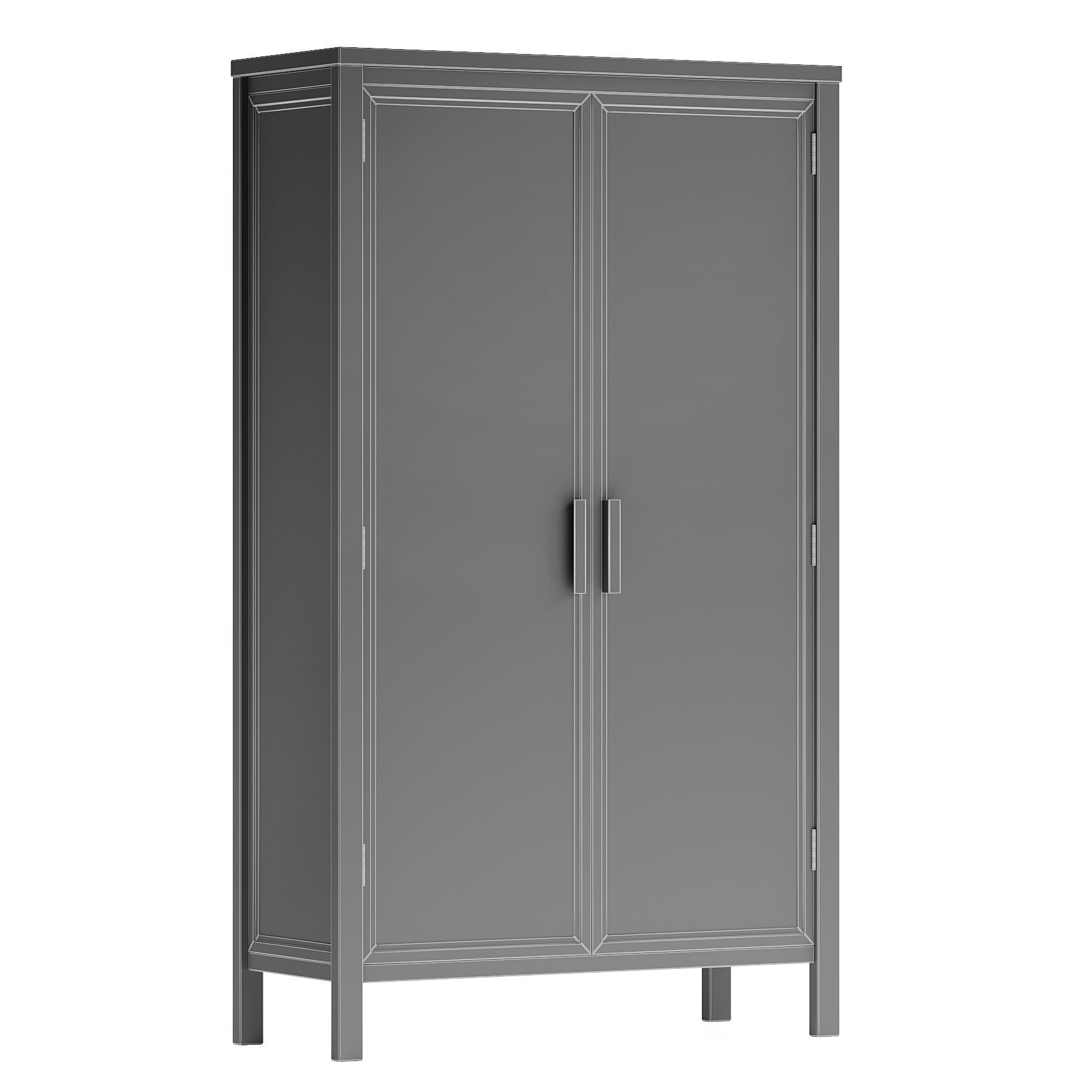  Rattan cabinet 3D model_2