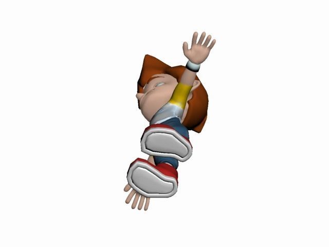 boy-01 cartoon character Low-poly 3D model_25