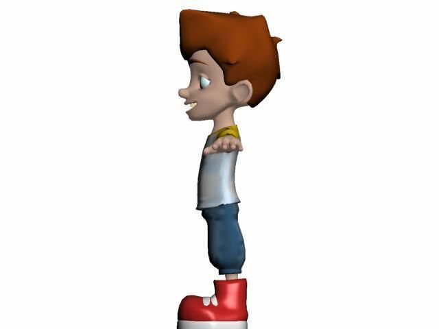 boy-01 cartoon character Low-poly 3D model_22