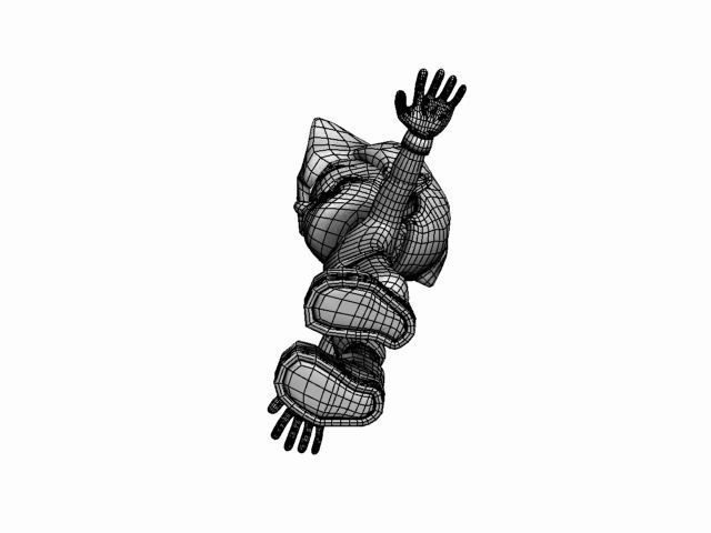 boy-01 cartoon character Low-poly 3D model_27