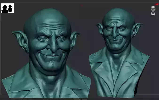 Vampire Bust 3D model