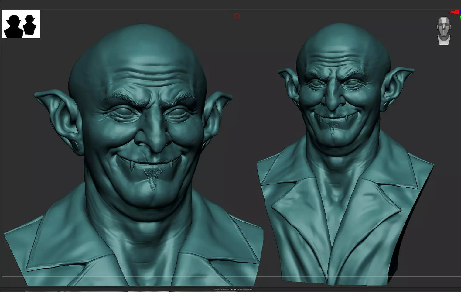 Vampire Bust 3D model