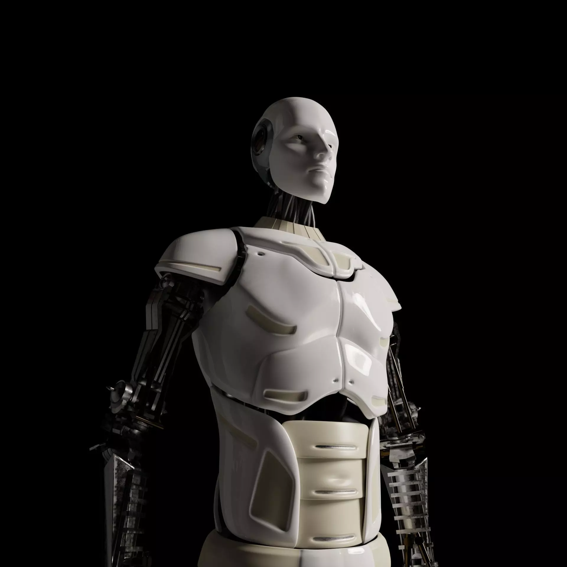 Futuristic Cyborg  3D model_0